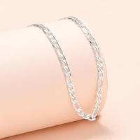 Usine En Gros 925 Argent Plaqué Femme Croix Chaîne Boîte Pleine D'étoiles Melon Vague D'eau Correspondant Chaîne Collier