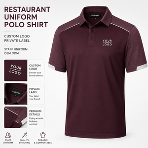 Camisa Polo de Uniforme para Restaurante, Ropa de Trabajo de Lujo Personalizada para Personal, Logotipo Bordado Premium, Etiqueta de Marca, Fabricante para Pedidos al por Mayor - Product Image 1