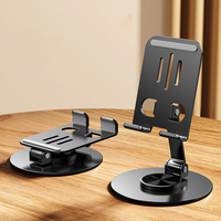 Support de téléphone portable universel pour bureau, réglable, portable, pliable, rotatif à 360°, support de téléphone en métal pour affichage sécurisé