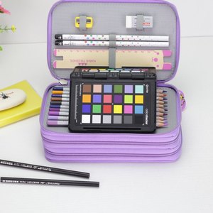 3/<span class=keywords><strong>4</strong></span> lớp 52 lỗ nghệ sĩ công suất lớn tiện dụng vải lưu trữ tổ chức bút chì trường hợp với dây kéo vải bút trường hợp cho sinh viên - Product Image 6