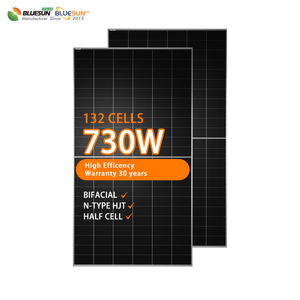 Bluesun แผงโซลาร์เซลล์ชนิดและชนิด N shingled hjt ทนทาน700W 720W 750W การออกแบบฟิล์มบาง - Product Image 2
