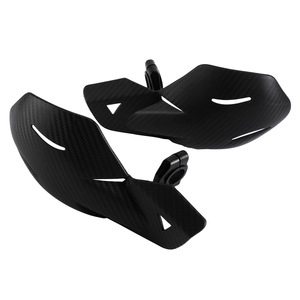 Protège-mains de moto en plastique noir, ergonomiques, légers, universels, adaptés à la protection du guidon des vélos tout-terrain - Product Image 1