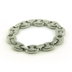 Hip-hop men's street <b>bracelet</b> jewelry is cool, diamond-encrusted, pig nose buckle, and <b>bracelets</b> - Product Image 2