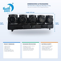 Bluemoon IP65 Tornado 5x120W avec 120 LED RGB de 0,5W, DMX512 RDM pour location événementielle, DJ, discothèque