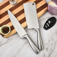 Ensemble de couteaux de cuisine en acier inoxydable Tc, 8 pièces, couteau à découper les os, couteau à trancher la viande, couteau à fruits et légumes avec support