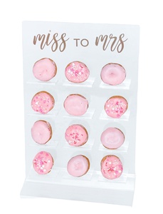 Support mural en acrylique transparent pour présentation de desserts, beignets et macarons, idéal pour les mariages et les fêtes - Product Image 2