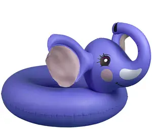 大象游泳圈水上玩具充气儿童游泳池漂浮游泳圈蓝色游泳池漂浮