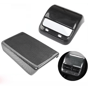 ฝาครอบกล่องคอนโซลกลางสำหรับ <span class=keywords><strong>Tesla</strong></span> Model 3 Y คาร์บอนไฟเบอร์ พร้อมฝาครอบกรองช่องระบายอากาศด้านหลัง ป้องกันฝุ่น <span class=keywords><strong>ราคา</strong></span>โรงงาน - Product Image 1