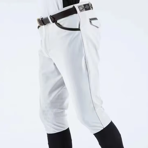 Culotte d'équitation blanche pour garçons de 6 à 16 ans, <span class=keywords><strong>pantalon</strong></span> d'équitation en silicone extensible à 4 voies, demi-siège, <span class=keywords><strong>pantalon</strong></span> d'équitation pour enfants - Product Image 2
