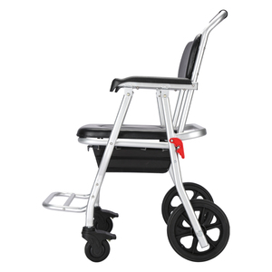 <span class=keywords><strong>Silla</strong></span> de Inodoro Plegable de Aluminio con <span class=keywords><strong>Ruedas</strong></span>, Ligera y Portátil, <span class=keywords><strong>Silla</strong></span> de <span class=keywords><strong>Ducha</strong></span> con Capacidad de 150 kg para Ancianos/Personas con Discapacidad FUSHIDE FST7813 - Product Image 3