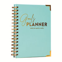 Logo personnalisé 2024 A5 Bagues en or spirale hebdomadaire mensuel planificateur Journal scolaire Agenda cahiers boîte-cadeau Manifestation
