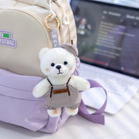 En gros Porte-clés en peluche Ours Teddy artiste de dessin animé, Peluches Ours Teddy mignonnes, Pendentifs pour sacs d'enfants, Jouet animal en peluche