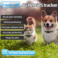Kalung Pelacak Hewan Peliharaan GPS 4G Tahan Air, Pelacak Pintar untuk Kucing Anjing, Pelacakan Waktu Nyata dengan Aplikasi Gratis IOS Android