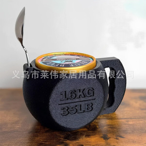Support à glace en forme de kettlebell 1,6 kg 35 lb en silicone gravé pour servir les desserts - Product Image 2