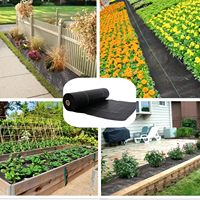 Toile anti-mauvaises herbes stabilisée aux UV, couverture de sol agricole, tissu tissé industriel en PP/PE, rouleau de tissu noir anti-herbe