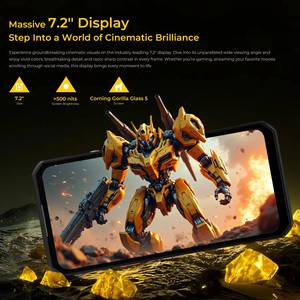 Oukitel WP60 Smartphone Robusto 7.2 Pollici 10000mAh Android 15 Cellulare 16+512GB Fotocamera 108MP Display 120Hz Telefono <span class=keywords><strong>Mobile</strong></span> 5G per Gaming - Product Image 3