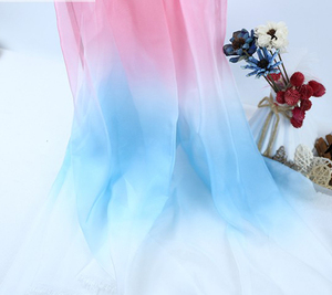 Amazon Bán Chạy Vải Lụa Ombre In Lụa <span class=keywords><strong>Polyester</strong></span> Cho Váy Mùa Hè - Product Image 3