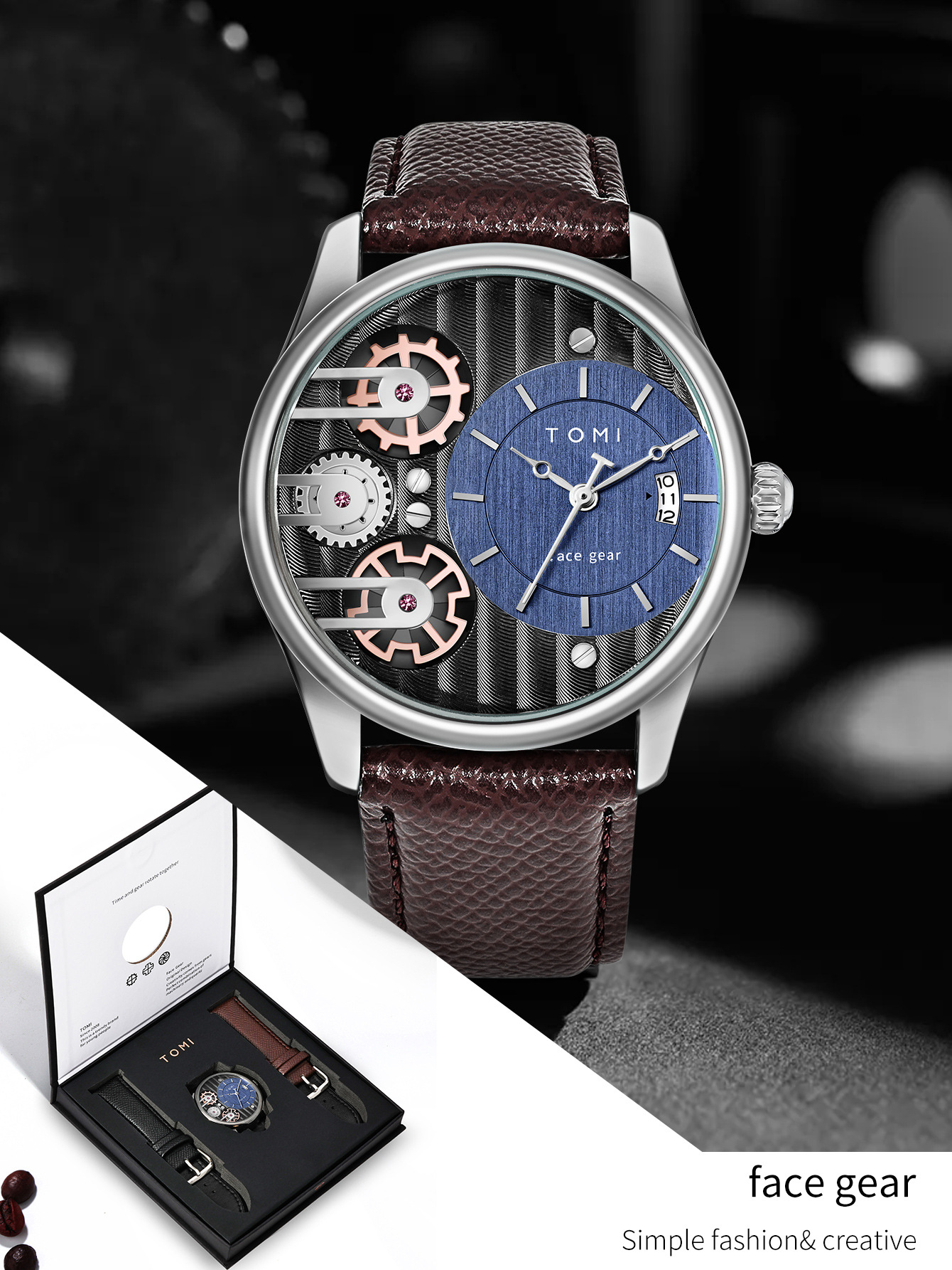 TOMI TOMI Men's Quartz Watch - Stylish & Waterproof Business Watch