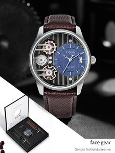 นาฬิกา SYN <span class=keywords><strong>TOMI</strong></span> T106 รุ่นใหม่ นาฬิกาข้อมือควอตซ์ผู้ชาย สายหนัง ดีไซน์ธุรกิจ กันน้ำ - Product Image 4