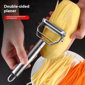 Éplucheur en acier inoxydable multifonction pour fruits et légumes, râpe, éplucheur julienne, trancheuse pour melon, pomme de terre, carotte, concombre, outil de cuisine domestique - Product Image 6
