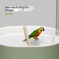 Baignoire de douche circulante pour perroquets en PP, idéale pour les animaleries familiales, disponible en gros en Europe