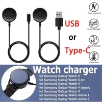 Kabel Pengisi Daya Nirkabel Magnetik untuk Samsung Galaxy Watch 8 / 7 / 6 / 5 Pro / 5 / 4 / 3 / Active 2, Stasiun Pengisian Cepat