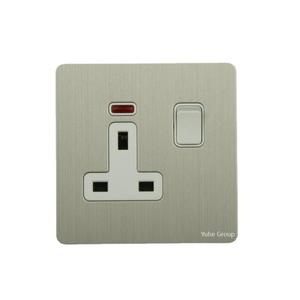 Interruptores de enchufes Schuko de pared dorada modernos de lujo Alta calidad 13A Potencia nominal UK/EU/CN Enchufe PC Material 240V/110V Max. Voltaje - Product Image 5