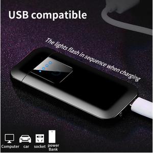 Classic Fingerprint Sensor Double Arc <strong>USB</strong> Rechargeable Flameless Electric <strong>Cigarette</strong> <strong>Lighter</strong> for Giveaways - Product Image 3