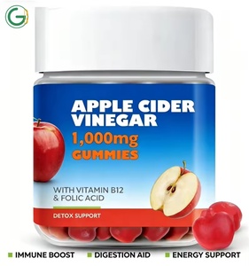 Gommose all'Aceto di Mele 1000mg in Vendita, <span class=keywords><strong>Integratore</strong></span> <span class=keywords><strong>Naturale</strong></span> per Disintossicazione, Stimolazione del Metabolismo e Gestione del Peso - Product Image 1