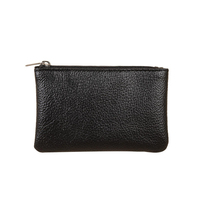 Portefeuille unisexe vintage en cuir PU imperméable à motif litchi avec fermeture éclair, design compressible, pochette portable pour cartes, clés et monnaie