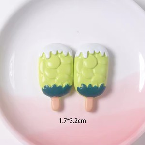 Haute qualité dessiné à la main fruits crème glacée conception résine bricolage accessoires dos plat charme porte-clés décoration alimentaire thème Souvenir - Product Image 4