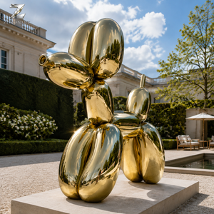 Sculpture de chien <span class=keywords><strong>ballon</strong></span> en acier inoxydable bleu, poli miroir, électroplaqué, pour hôtel, complexe hôtelier, jardin, place publique et décoration extérieure - Product Image 6