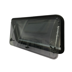 Ventana Lateral Redonda de Aluminio de 1200x500 mm con Esquinas Redondeadas R70 para Autocaravana, Remolque, Cámper, con Vidrio PMMA y Mosquitera - Product Image 5