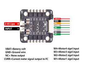 JHEMCU EM40A 40A BLheli_S 4in1 Brushless 2-6S DShot600 รู 20 มม. / M3 สำหรับอะไหล่โดรนแข่ง RC ควอดคอปเตอร์ EM40A - Product Image 5