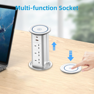 <span class=keywords><strong>Prise</strong></span> de courant escamotable de table PD 20W avec charge sans fil, <span class=keywords><strong>prise</strong></span> de courant escamotable motorisée intelligente pour cuisine - Product Image 4