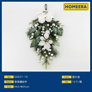 Ingrosso 12 pezzi scatola di decorazioni appese di natale tessuto di schiuma di plastica per feste di festa di uso da te per feste di natale - Product Image 1