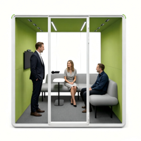 Cabine de bureau insonorisée Hecor, cabine acoustique portable, cabine silencieuse, réduction du bruit intérieur, espace de travail privé, isolation pour réunions