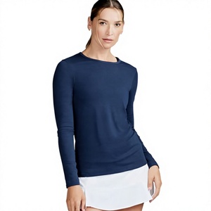 T-shirt décontracté à manches longues pour femme en mélange de coton doux, qualité export premium, fabricant OEM ODM, fournisseur de vêtements en gros - Product Image 5