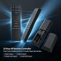 Control Remoto IR de 22 Teclas con Código Fijo y Código Variable para TV, Reproductor de Audio, Decodificador y Subtítulos
