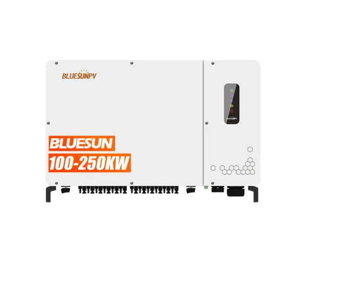 Bluesun 고효율 그리드 시스템 사용을위한 태양 전지 패널 인버터 제로 내보내기 3 상 묶음 50kw 80kw 100kw