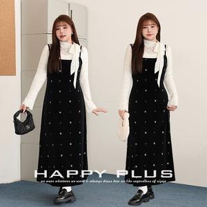 Robe longue en velours Happy Plus, taille plus, brodée, sans bretelles, pour femmes - Product Image 2