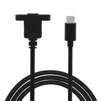 Solutions personnalisées OEM disponibles Câble de données et de charge en cuivre pur à montage sur panneau Type C mâle vers Micro USB femelle pour imprimante