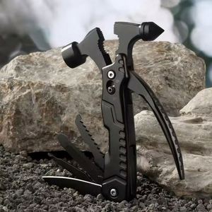 Vente en gros de marteau multifonction tactique d'extérieur 12 en 1, marteau de sécurité en aluminium pour le camping, la randonnée et la survie - Product Image 1
