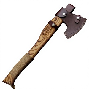 Hache à bois d'extérieur avec tête en acier au carbone et manche en bois massif pour le camping, le jardin et la coupe du bois - Prix de gros - Product Image 5