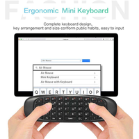 Mini Teclado Inalámbrico OEM C120 con Mouse de Aire, 6 Giroscopios, 7 Colores Retroiluminados, Control por Voz, Batería Recargable 2.4G, Control Remoto