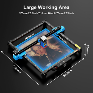 เครื่องตัดและแกะสลักเลเซอร์3D <span class=keywords><strong>TTS</strong></span> 5.5W ใช้งานได้หลากหลายสำหรับอะคริลิกไม้อัดไม้พลาสติกใหม่ - Product Image 3