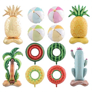 Globos Grandes de <span class=keywords><strong>Playa</strong></span>, Anillos de Natación, Palmeras, Piñas Tropicales, Decoraciones para Fiestas de Cumpleaños, Bodas con Temática de Verano - Product Image 1