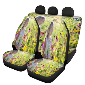 Araba klozet kapağı Fit çoğu araç ayçiçeği leopar kaymaz ön ve arka klozet kapağı s aksesuar iç dekorasyon - Product Image 2