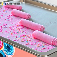 Machine commerciale de comptoir pour glace thaïlandaise roulée, en acier inoxydable, à plateau unique, pour yaourt glacé frit, mini-plaque à glace plate, Malaisie