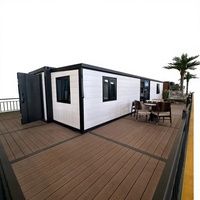 Maisonnette pliable moderne confortable, cabine préfabriquée en conteneur, maison modulaire portable avec structure en acier pour complexe hôtelier